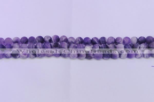 CDA353 15.5 inches 10mm round matte dogtooth amethyst beads