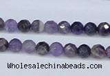 CDA58 15.5 inches 6mm faceted round dogtooth amethyst beads