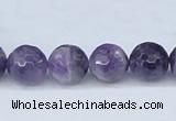 CDA61 15.5 inches 12mm faceted round dogtooth amethyst beads