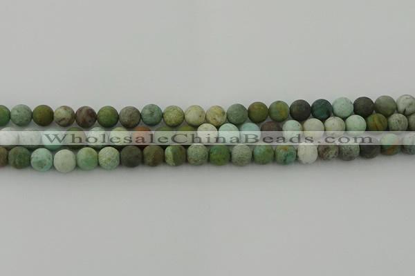 CDB102 15.5 inches 8mm round matte New dragon blood jasper beads