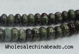 CDB201 15.5 inches 5*8mm rondelle natural dragon blood jasper beads