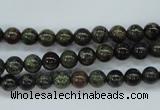 CDB228 15.5 inches 6mm round natural dragon blood jasper beads