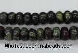 CDB234 15.5 inches 6*10mm rondelle natural dragon blood jasper beads