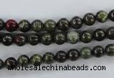 CDB251 15.5 inches 8mm round natural dragon blood jasper beads