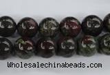 CDB253 15.5 inches 12mm round natural dragon blood jasper beads