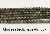 CDB342 15.5 inches 8mm round dragon blood jasper beads wholesale