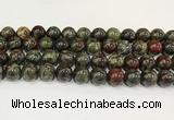 CDB344 15.5 inches 12mm round dragon blood jasper beads wholesale