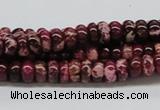 CDE06 15.5 inches 4*8mm rondelle dyed sea sediment jasper beads