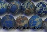 CDE1043 15.5 inches 10mm round matte sea sediment jasper beads