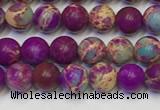 CDE1055 15.5 inches 4mm round sea sediment jasper beads wholesale