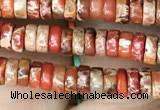 CDE1220 15.5 inches 2.5*4mm heishi sea sediment jasper beads