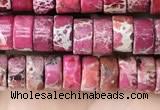 CDE1232 15.5 inches 3*6mm heishi sea sediment jasper beads