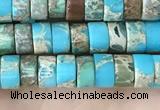 CDE1233 15.5 inches 3*6mm heishi sea sediment jasper beads