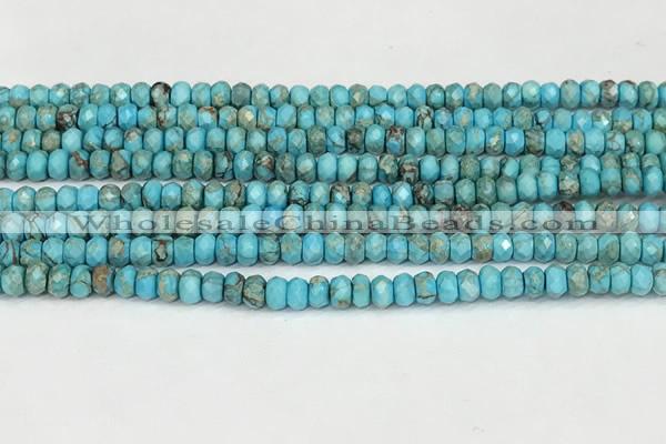 CDE1395 15.5 inches 2.5*4mm faceted rondelle sea sediment jasper beads