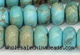 CDE1401 15.5 inches 5*8mm rondelle sea sediment jasper beads