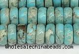 CDE1403 15.5 inches 2.5*6mm rondelle sea sediment jasper beads