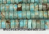 CDE1406 15.5 inches 3*4mm heishi sea sediment jasper beads wholesale