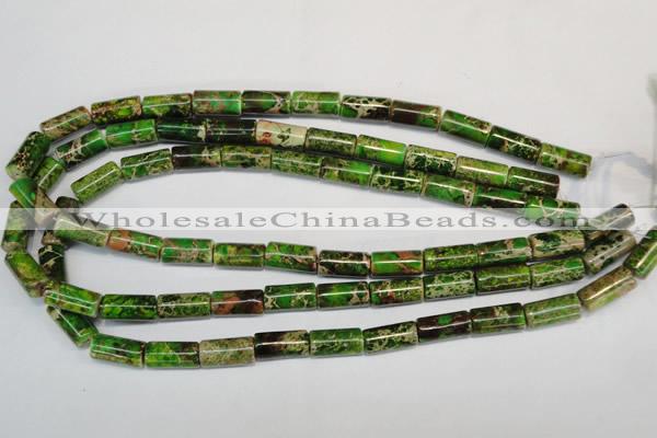 CDE141 15.5 inches 8*17mm tube dyed sea sediment jasper beads