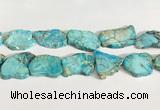 CDE1434 25*35mm - 35*45mm freefrom sea sediment jasper slab beads