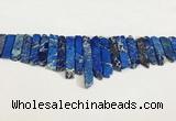 CDE1455 Top drilled 8*15mm - 10*60mm sticks sea sediment jasper beads