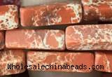 CDE1485 15.5 inches 4*13mm cuboid synthetic sea sediment jasper beads