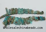 CDE1502 Top drilled 8*20mm - 10*55mm sticks sea sediment jasper beads