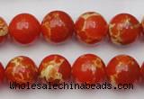 CDE2004 15.5 inches 12mm round dyed sea sediment jasper beads