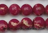 CDE2038 15.5 inches 14mm round dyed sea sediment jasper beads