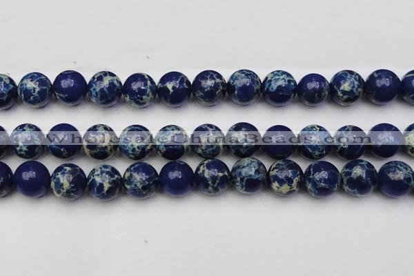 CDE2094 15.5 inches 16mm round dyed sea sediment jasper beads