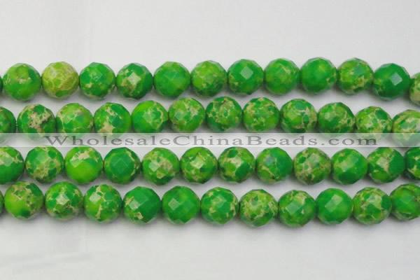 CDE2198 15.5 inches 22mm faceted round dyed sea sediment jasper beads