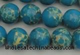 CDE2235 15.5 inches 12mm round dyed sea sediment jasper beads