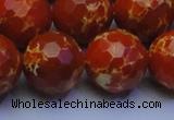 CDE2503 15.5 inches 20mm faceted round dyed sea sediment jasper beads