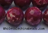 CDE2525 15.5 inches 22mm faceted round dyed sea sediment jasper beads