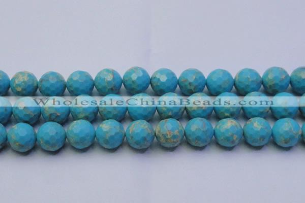 CDE2545 15.5 inches 20mm faceted round dyed sea sediment jasper beads