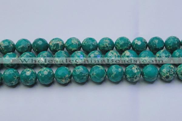 CDE2567 15.5 inches 20mm faceted round dyed sea sediment jasper beads