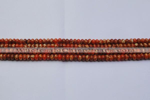 CDE2600 15.5 inches 5*8mm rondelle dyed sea sediment jasper beads