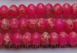 CDE2610 15.5 inches 8*12mm rondelle dyed sea sediment jasper beads