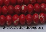 CDE2621 15.5 inches 13*18mm rondelle dyed sea sediment jasper beads