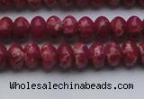 CDE2625 15.5 inches 7*10mm rondelle dyed sea sediment jasper beads