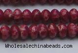 CDE2626 15.5 inches 8*12mm rondelle dyed sea sediment jasper beads