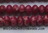 CDE2628 15.5 inches 12*16mm rondelle dyed sea sediment jasper beads