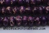 CDE2635 15.5 inches 10*14mm rondelle dyed sea sediment jasper beads