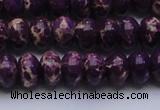 CDE2636 15.5 inches 12*16mm rondelle dyed sea sediment jasper beads