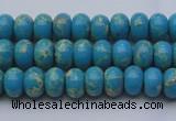 CDE2648 15.5 inches 5*8mm rondelle dyed sea sediment jasper beads