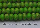 CDE2656 15.5 inches 5*8mm rondelle dyed sea sediment jasper beads