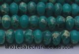 CDE2666 15.5 inches 8*12mm rondelle dyed sea sediment jasper beads