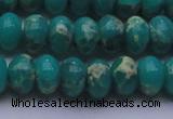 CDE2670 15.5 inches 15*20mm rondelle dyed sea sediment jasper beads