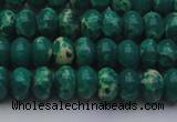 CDE2674 15.5 inches 8*12mm rondelle dyed sea sediment jasper beads