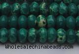 CDE2675 15.5 inches 10*14mm rondelle dyed sea sediment jasper beads