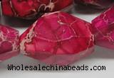 CDE28 15.5 inches 25*35mm faceted nuggets dyed sea sediment jasper beads